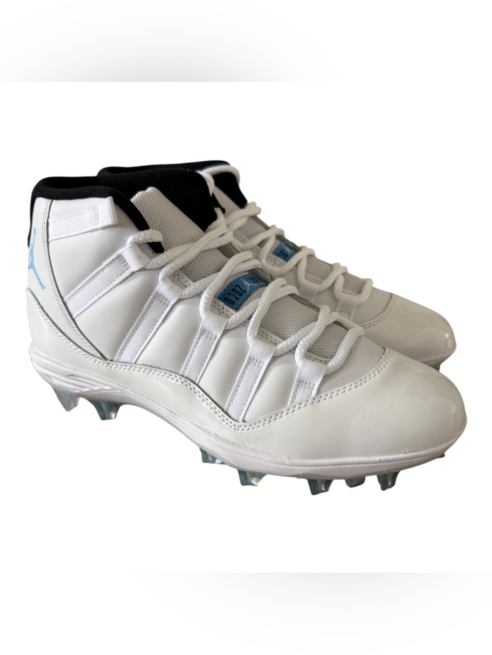 Nike Air Jordan 11 Retro Mid TD Football Cleats HM7324-104 White Legend Blue 8.5